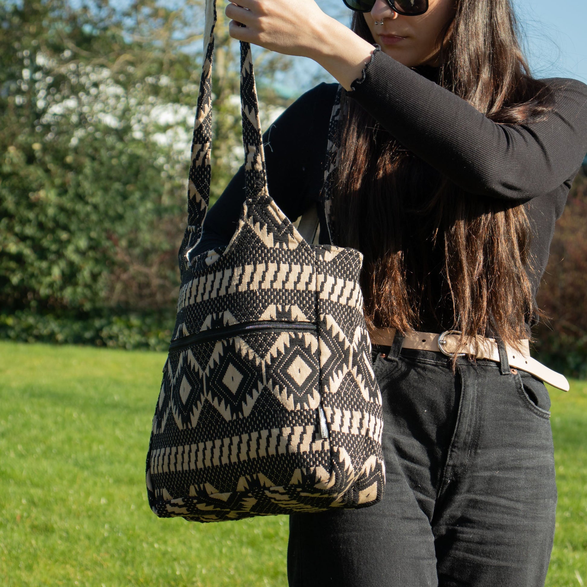 Handmade All Natural Jacquard Desert Loom - Wander Muse Bag product packaging on clean background from Quintessential Holistic Health Ltd