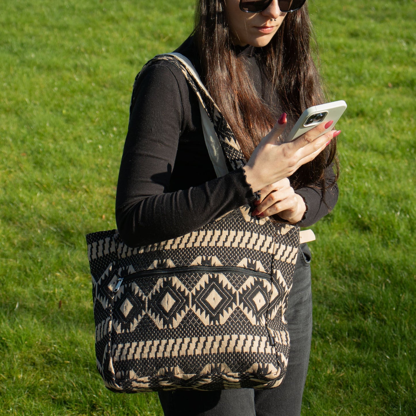 Handmade All Natural Jacquard Desert Loom - Wander Muse Bag product packaging on clean background from Quintessential Holistic Health Ltd