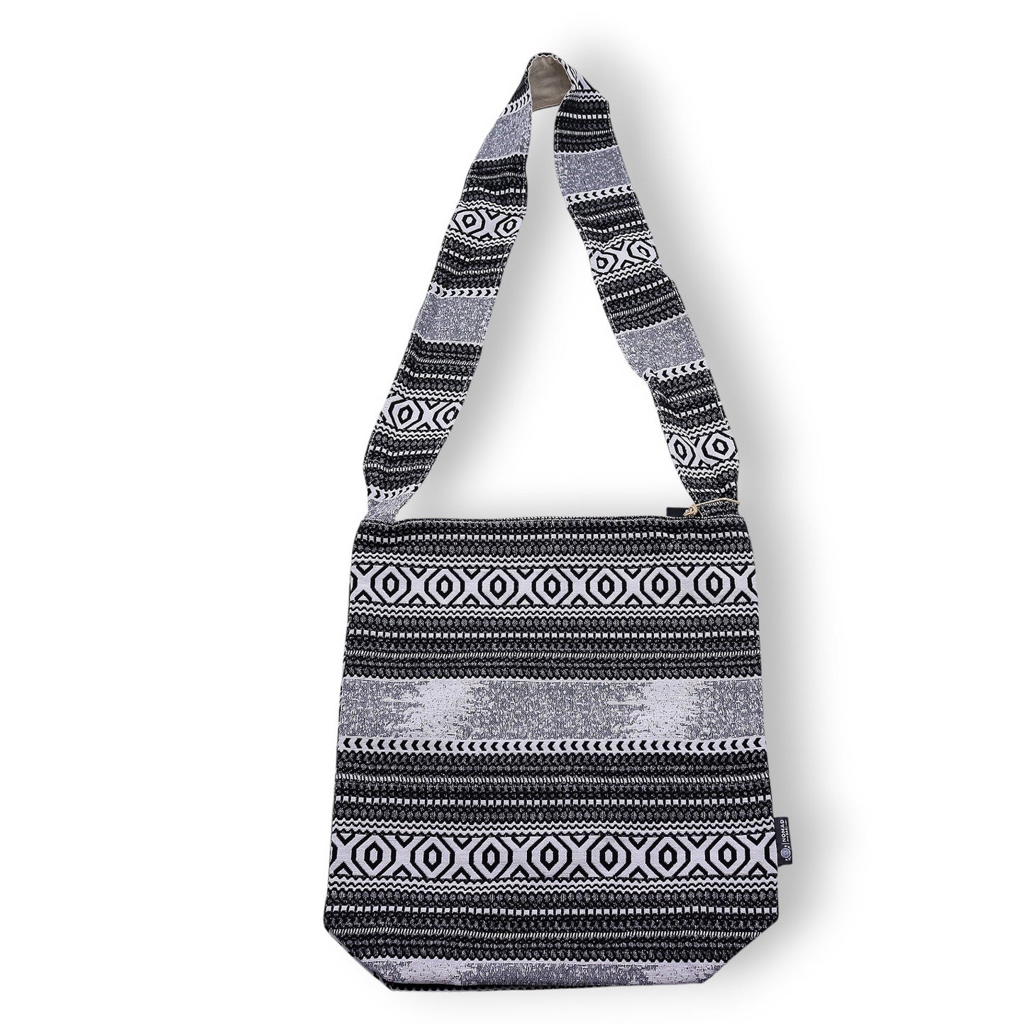 Handmade All Natural Jacquard Urban Caravan - Nomad Carryall product packaging on clean background from Quintessential Holistic Health Ltd
