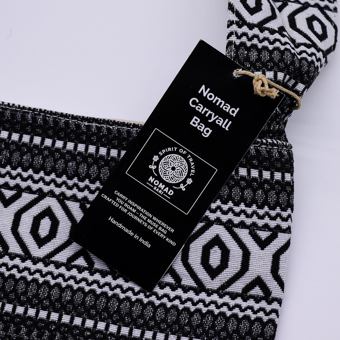 Handmade All Natural Jacquard Urban Caravan - Nomad Carryall product packaging on clean background from Quintessential Holistic Health Ltd