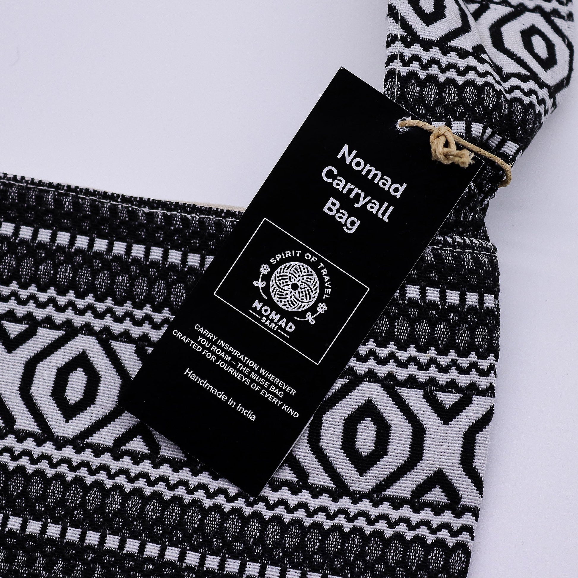 Handmade All Natural Jacquard Urban Caravan - Nomad Carryall product packaging on clean background from Quintessential Holistic Health Ltd