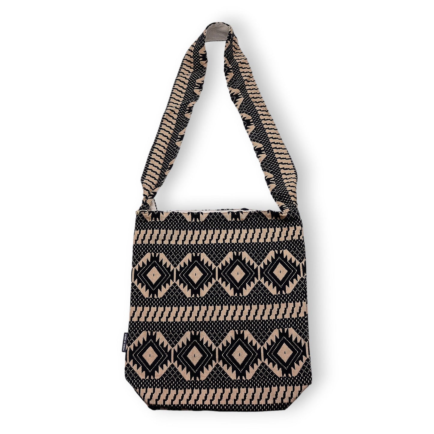 Handmade All Natural Jacquard Desert Loom - Nomad Carryall product packaging on clean background from Quintessential Holistic Health Ltd