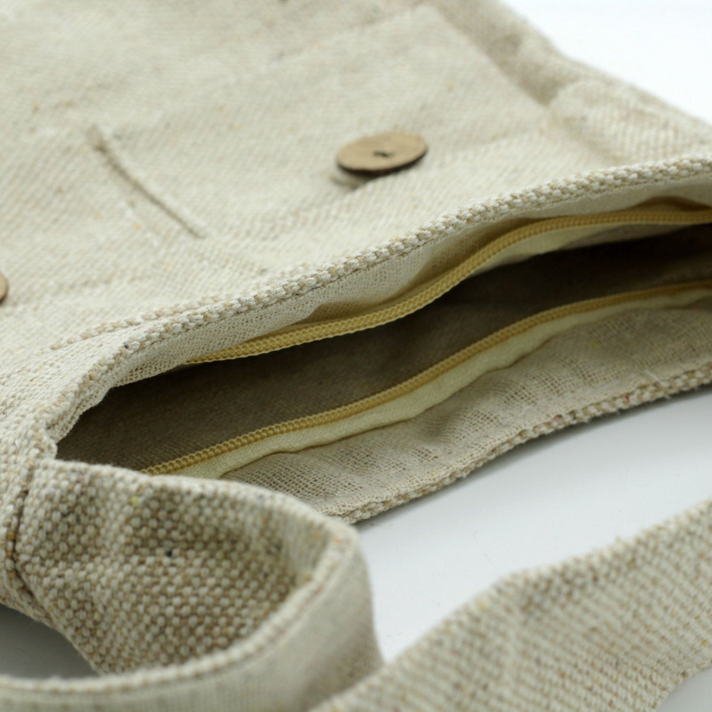 Eco-Chic Cotton Two Pocket Bags - Medium / Natural product packaging on clean background from Quintessential Holistic Health Ltd