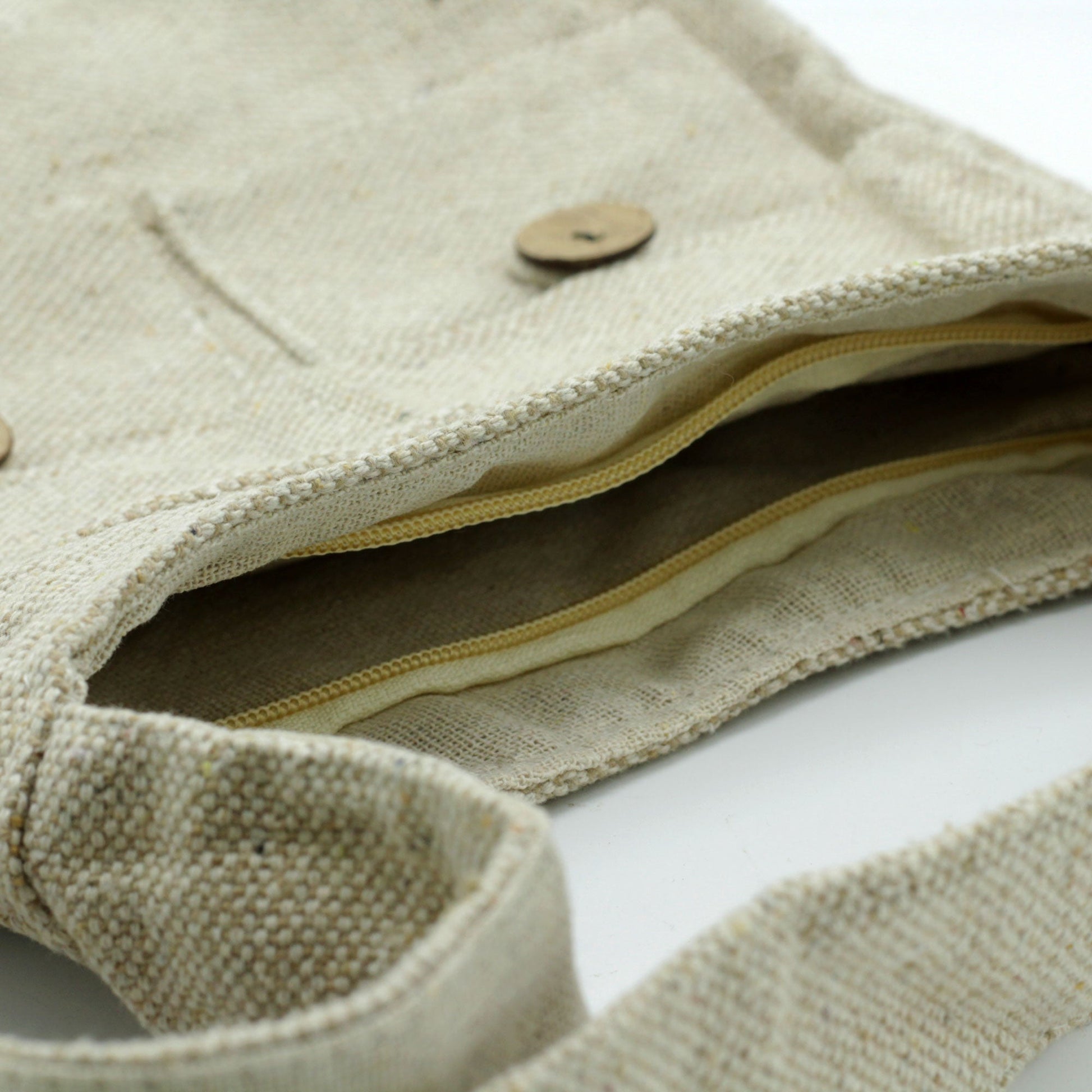 Eco-Chic Cotton Two Pocket Bags - Medium / Natural product packaging on clean background from Quintessential Holistic Health Ltd