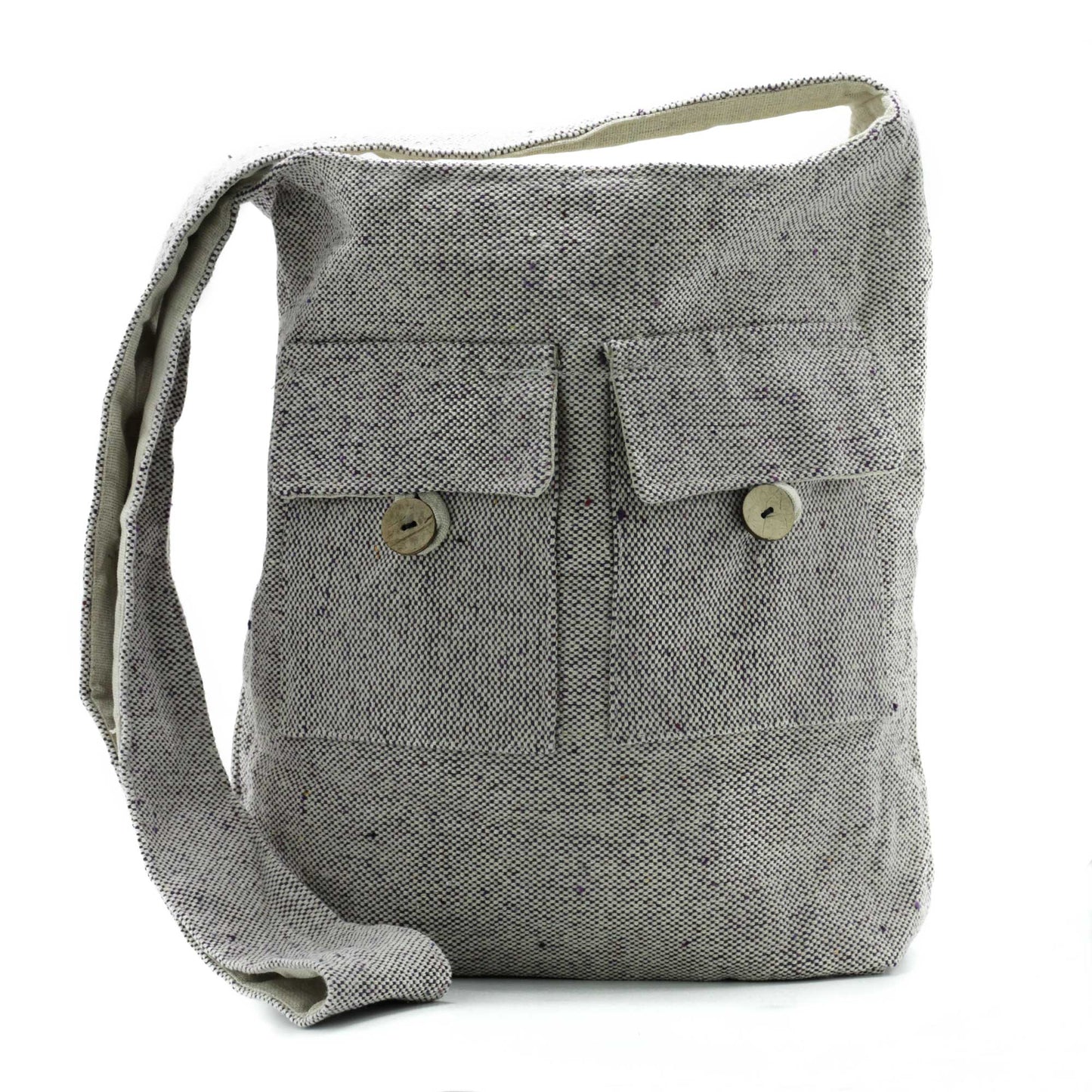 Eco-Chic Cotton Two Pocket Bags - Large / Lavender product packaging on clean background from Quintessential Holistic Health Ltd