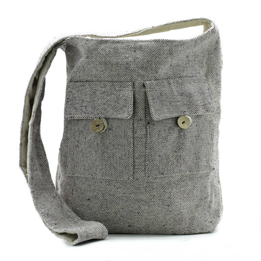 Eco-Chic Cotton Two Pocket Bags - Large / Lavender product packaging on clean background from Quintessential Holistic Health Ltd