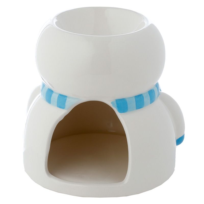 Christmas Ceramic Oil Burner - Snowman product packaging on clean background from Quintessential Holistic Health Ltd