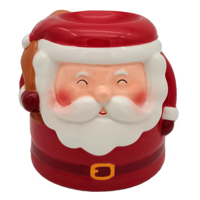 Christmas Ceramic Oil Burner - Santa product packaging on clean background from Quintessential Holistic Health Ltd