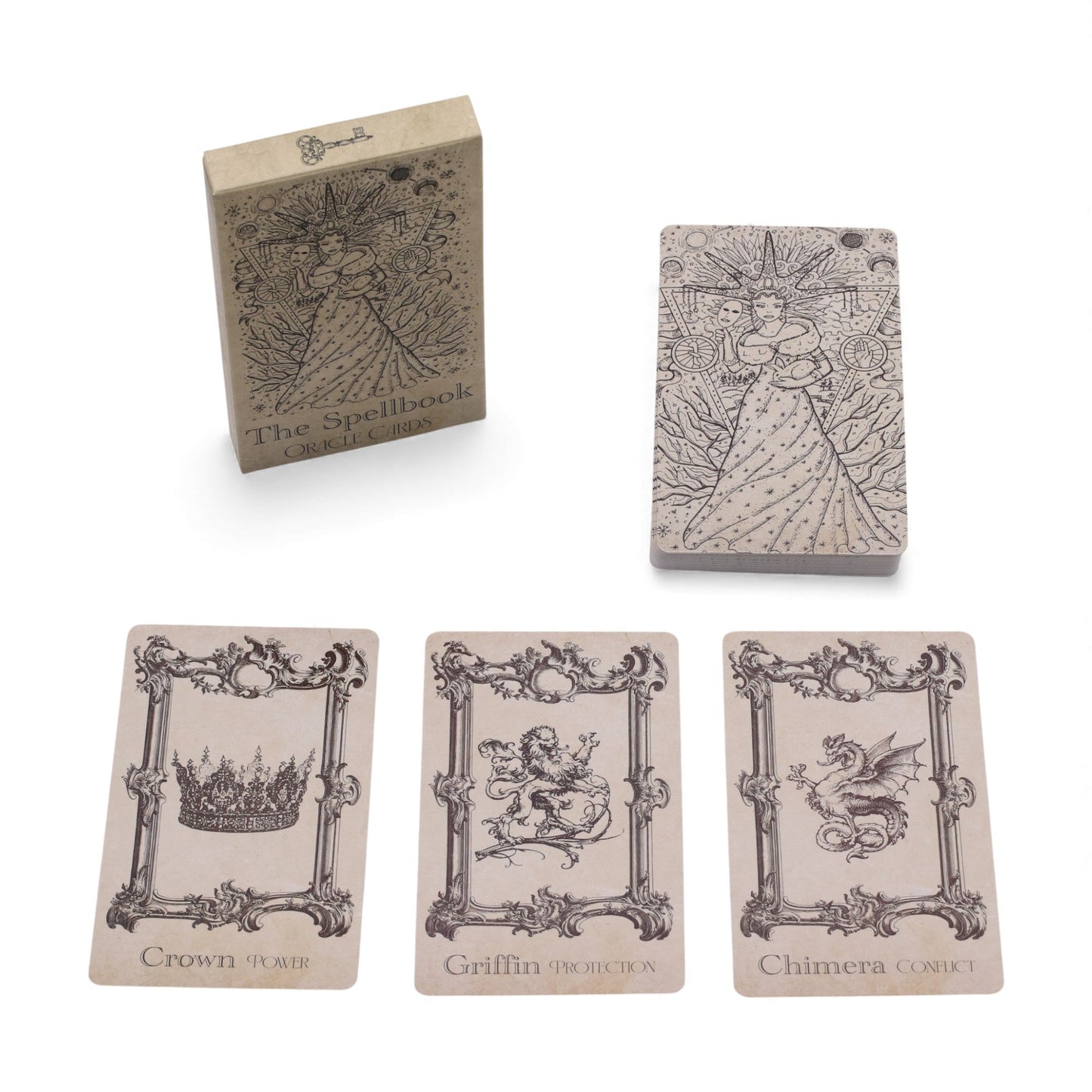 Oracle Cards - The Spellbook / Witchcraft product packaging on clean background from Quintessential Holistic Health Ltd