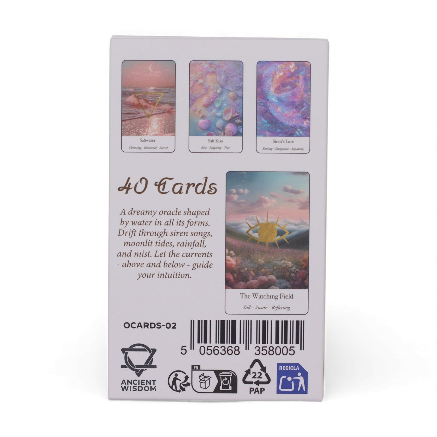 Oracle Cards - Ethereal Waters / Sirens and Moonlight product packaging on clean background from Quintessential Holistic Health Ltd