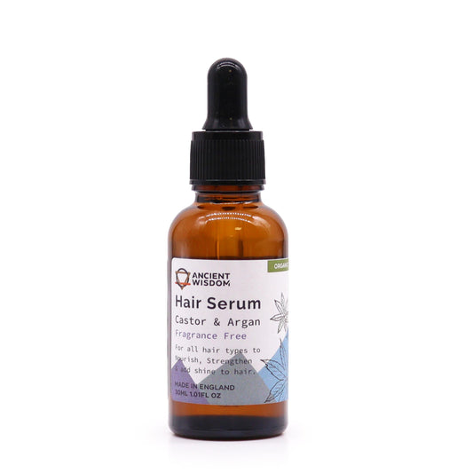 Organic Vegan-Friendly Hair Serum - 30ml - Unfragranced - main product image from Quintessential Holistic Health Ltd UK