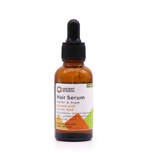 Organic Vegan-Friendly Hair Serum - 30ml - Carrot Seed - main product image from Quintessential Holistic Health Ltd UK