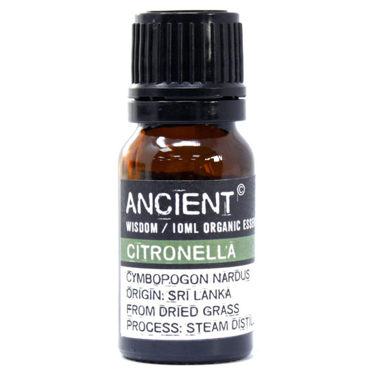 10ml Organic Essential Oil - Citronella product packaging on clean background from Quintessential Holistic Health Ltd