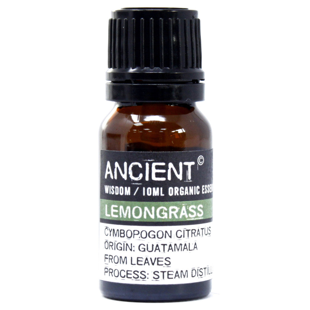 10ml Organic Essential Oil - Lemongrass product packaging on clean background from Quintessential Holistic Health Ltd