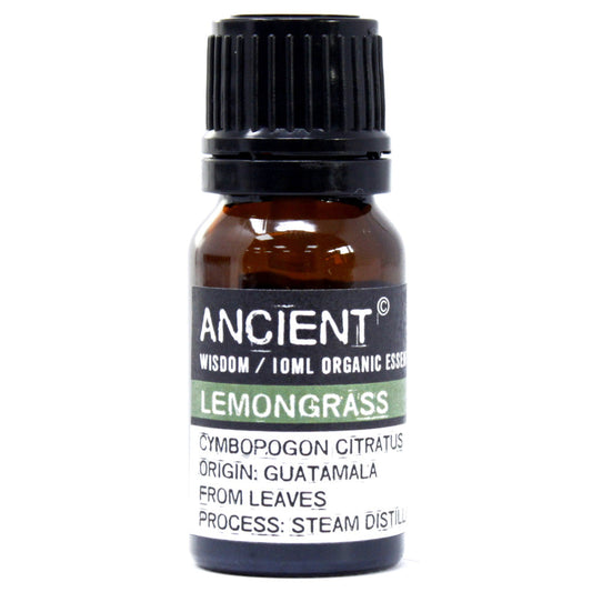 10ml Organic Essential Oil - Lemongrass product packaging on clean background from Quintessential Holistic Health Ltd