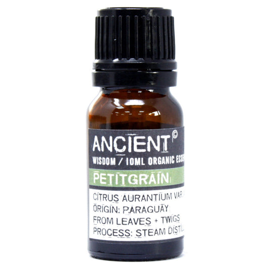 10ml Organic Essential Oil - Petitgrain product packaging on clean background from Quintessential Holistic Health Ltd