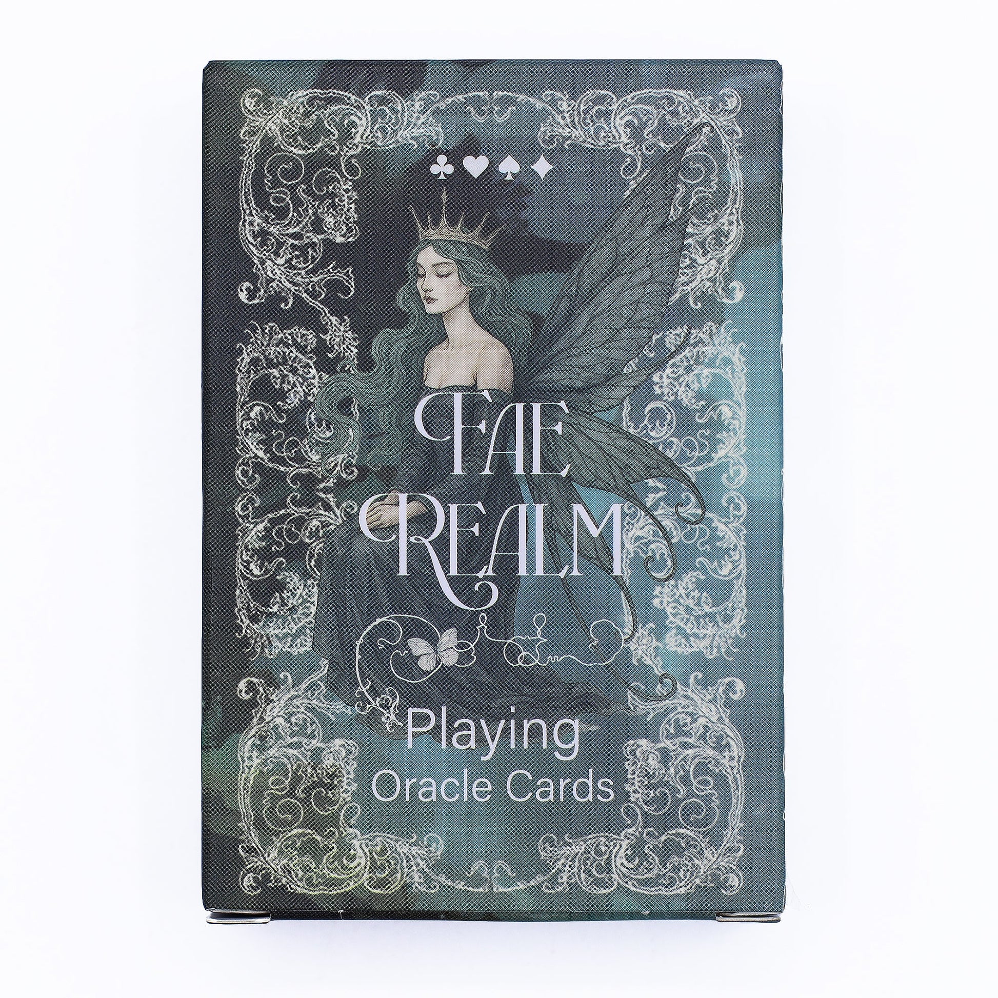 Playing and Oracle Cards – Fae Realm / Fairy Theme product packaging on clean background from Quintessential Holistic Health Ltd