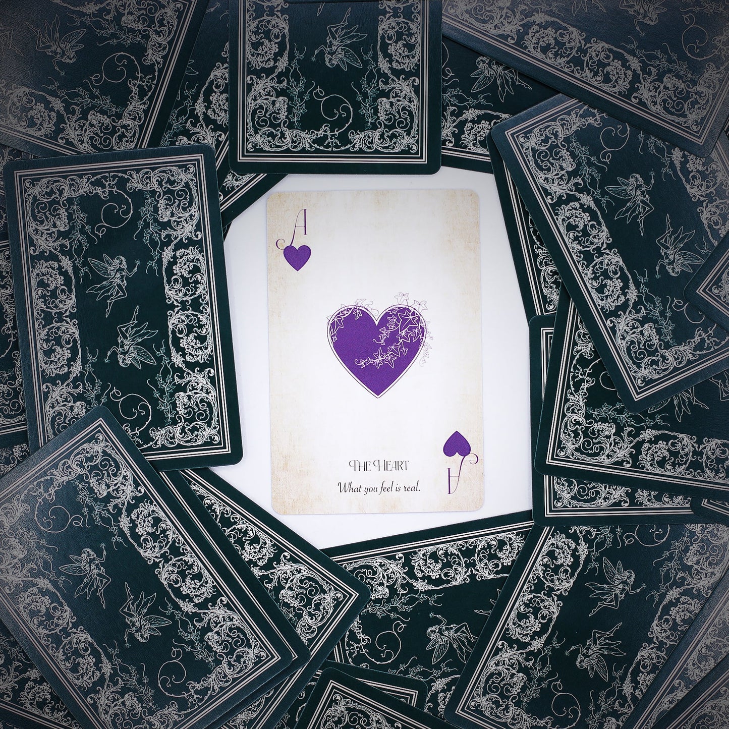 Playing and Oracle Cards – Fae Realm / Fairy Theme product packaging on clean background from Quintessential Holistic Health Ltd