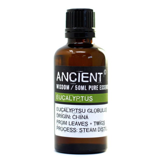 50ml Professional Essential Oil - Eucalyptus product packaging on clean background from Quintessential Holistic Health Ltd