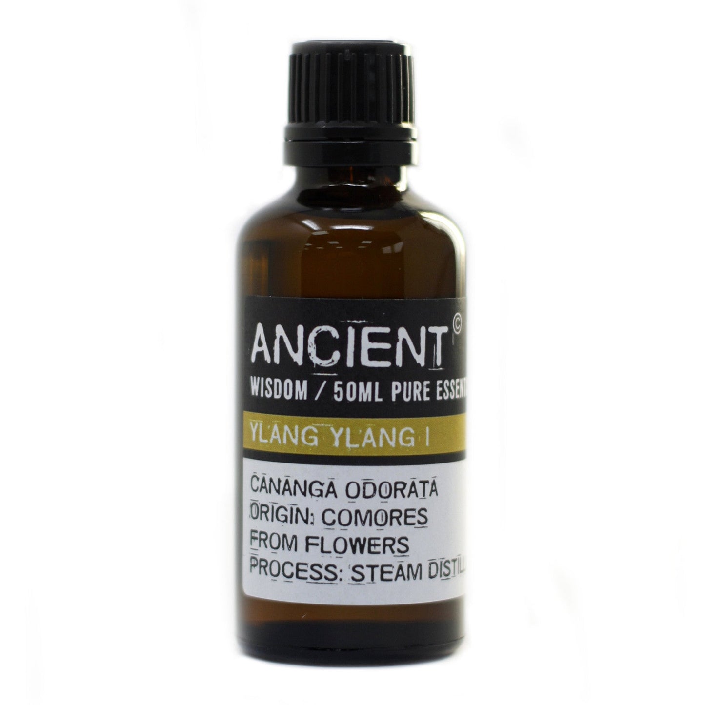 50ml Professional Essential Oil - Ylang Ylang I product packaging on clean background from Quintessential Holistic Health Ltd