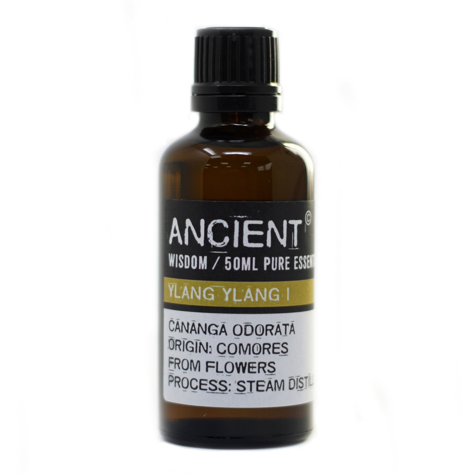 50ml Professional Essential Oil - Ylang Ylang I product packaging on clean background from Quintessential Holistic Health Ltd