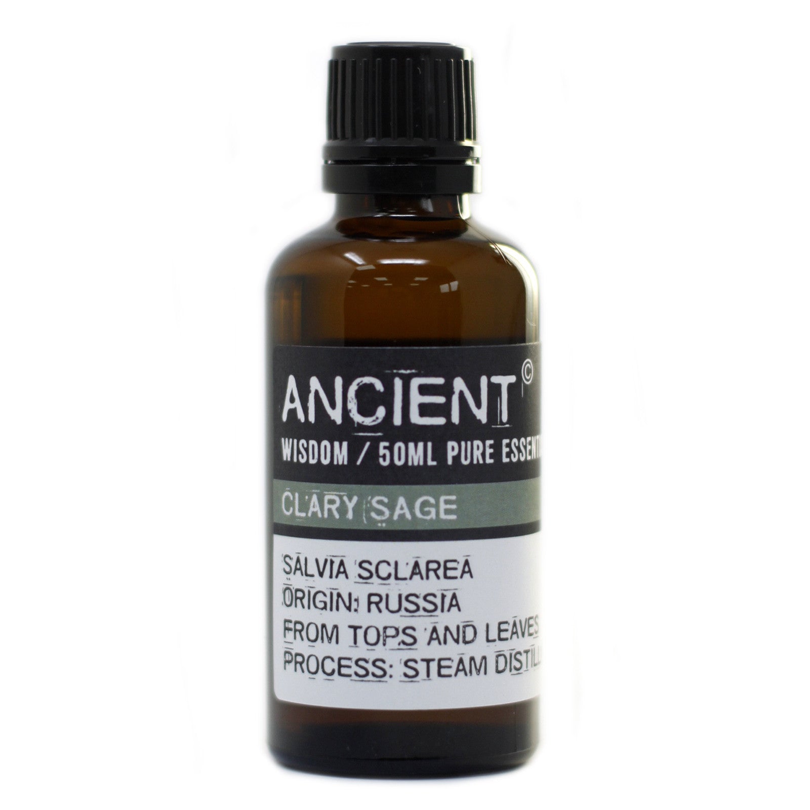 50ml Professional Essential Oil - Clary Sage product packaging on clean background from Quintessential Holistic Health Ltd
