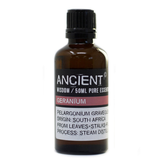 50ml Professional Essential Oil - Geranium product packaging on clean background from Quintessential Holistic Health Ltd