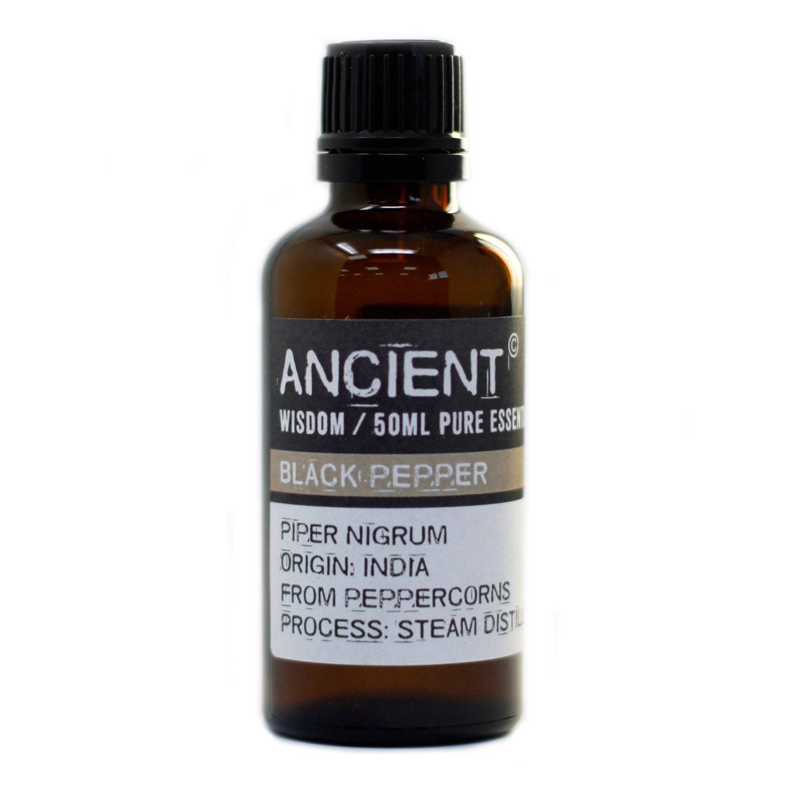 50ml Professional Essential Oil - Black Pepper product packaging on clean background from Quintessential Holistic Health Ltd