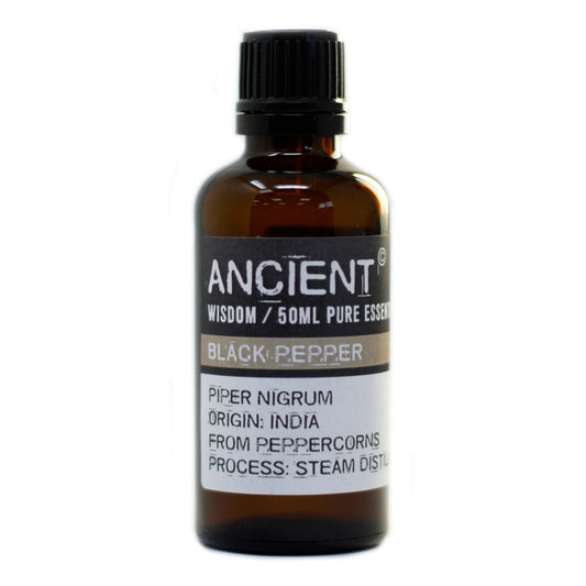 50ml Professional Essential Oil - Black Pepper product packaging on clean background from Quintessential Holistic Health Ltd