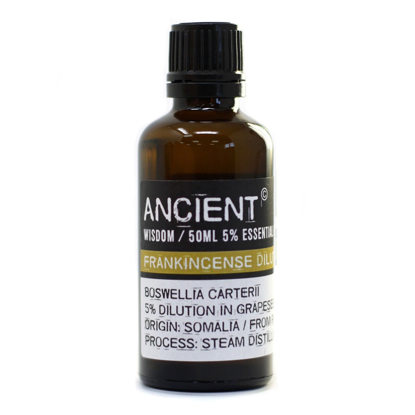 50ml Professional Diluted Essential Oil - Frankincense product packaging on clean background from Quintessential Holistic Health Ltd