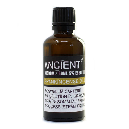 50ml Professional Diluted Essential Oil - Frankincense product packaging on clean background from Quintessential Holistic Health Ltd