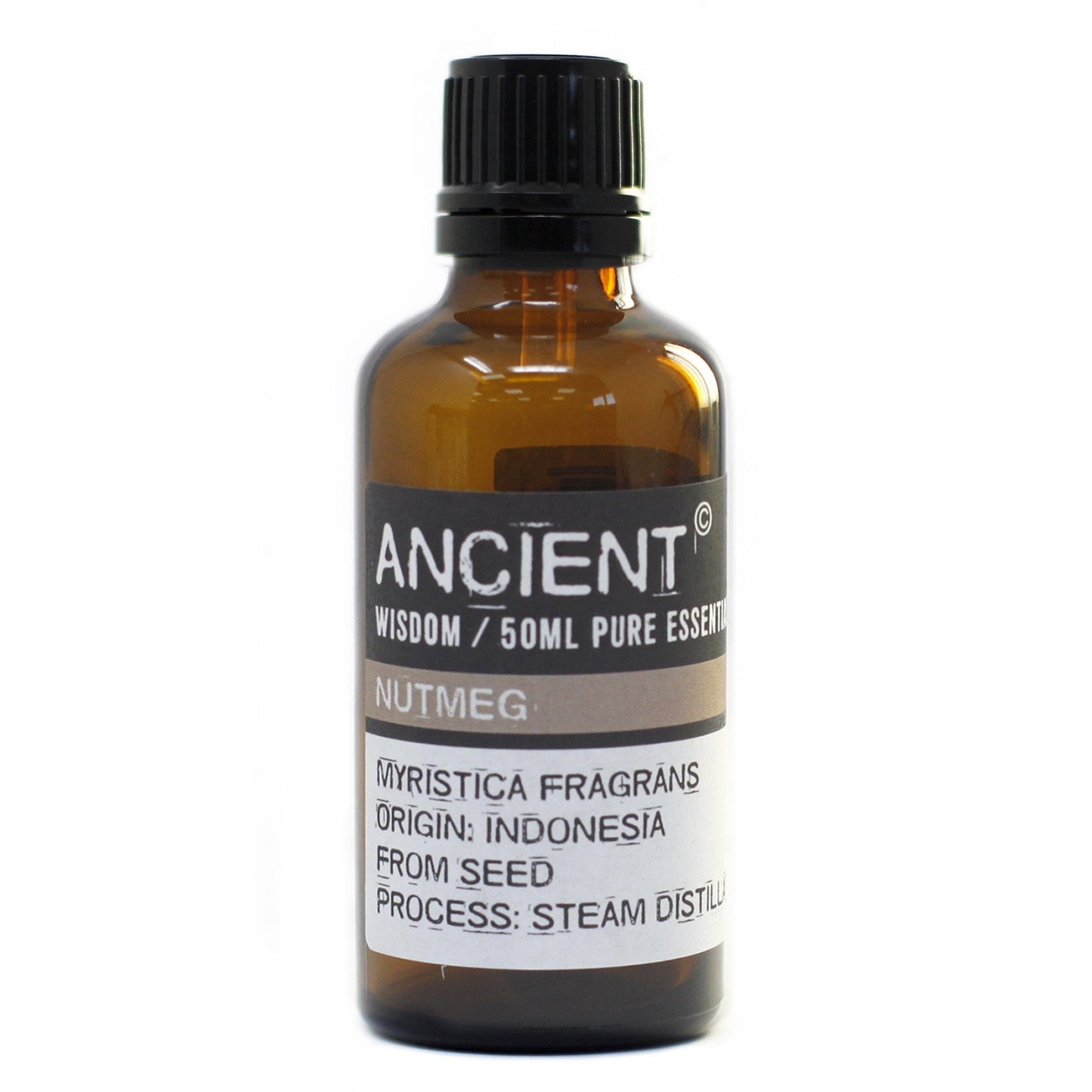 50ml Professional Essential Oil - Nutmeg product packaging on clean background from Quintessential Holistic Health Ltd