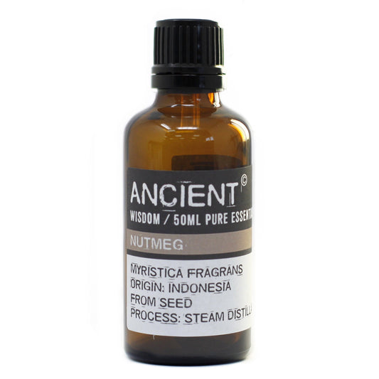 50ml Professional Essential Oil - Nutmeg product packaging on clean background from Quintessential Holistic Health Ltd
