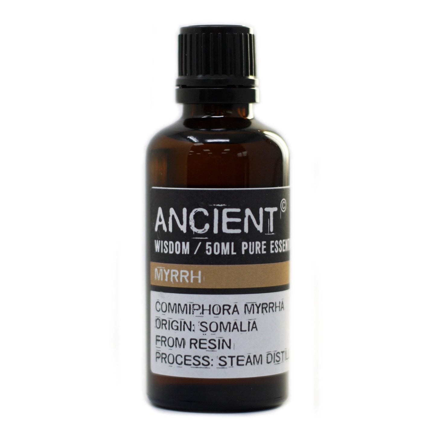 50ml Professional Pure Essential Oil - Myrrh product packaging on clean background from Quintessential Holistic Health Ltd