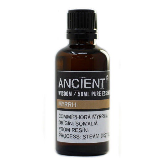 50ml Professional Pure Essential Oil - Myrrh product packaging on clean background from Quintessential Holistic Health Ltd