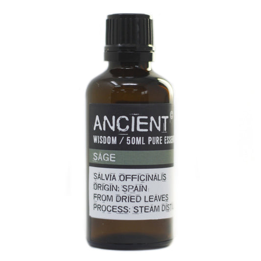 50ml Professional Essential Oil - Sage product packaging on clean background from Quintessential Holistic Health Ltd