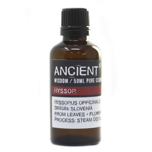 50ml Professional Essential Oil - Hyssop product packaging on clean background from Quintessential Holistic Health Ltd