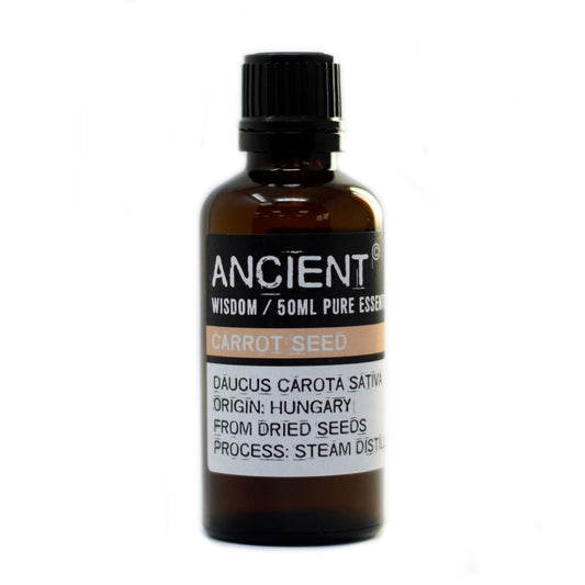 50ml Professional Essential Oil - Carrot Seed product packaging on clean background from Quintessential Holistic Health Ltd