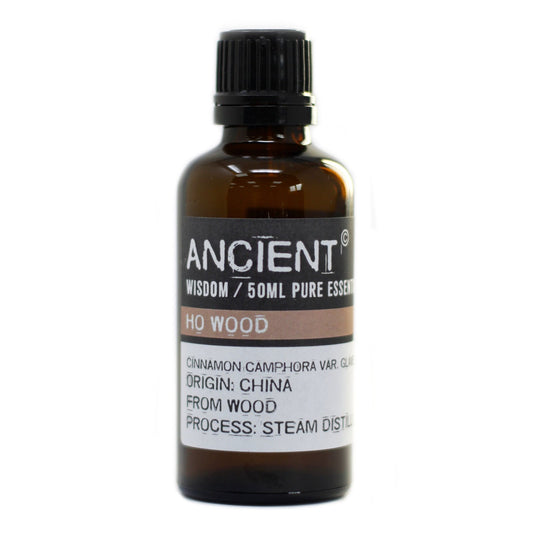 50ml Professional Essential Oil - Ho Wood product packaging on clean background from Quintessential Holistic Health Ltd