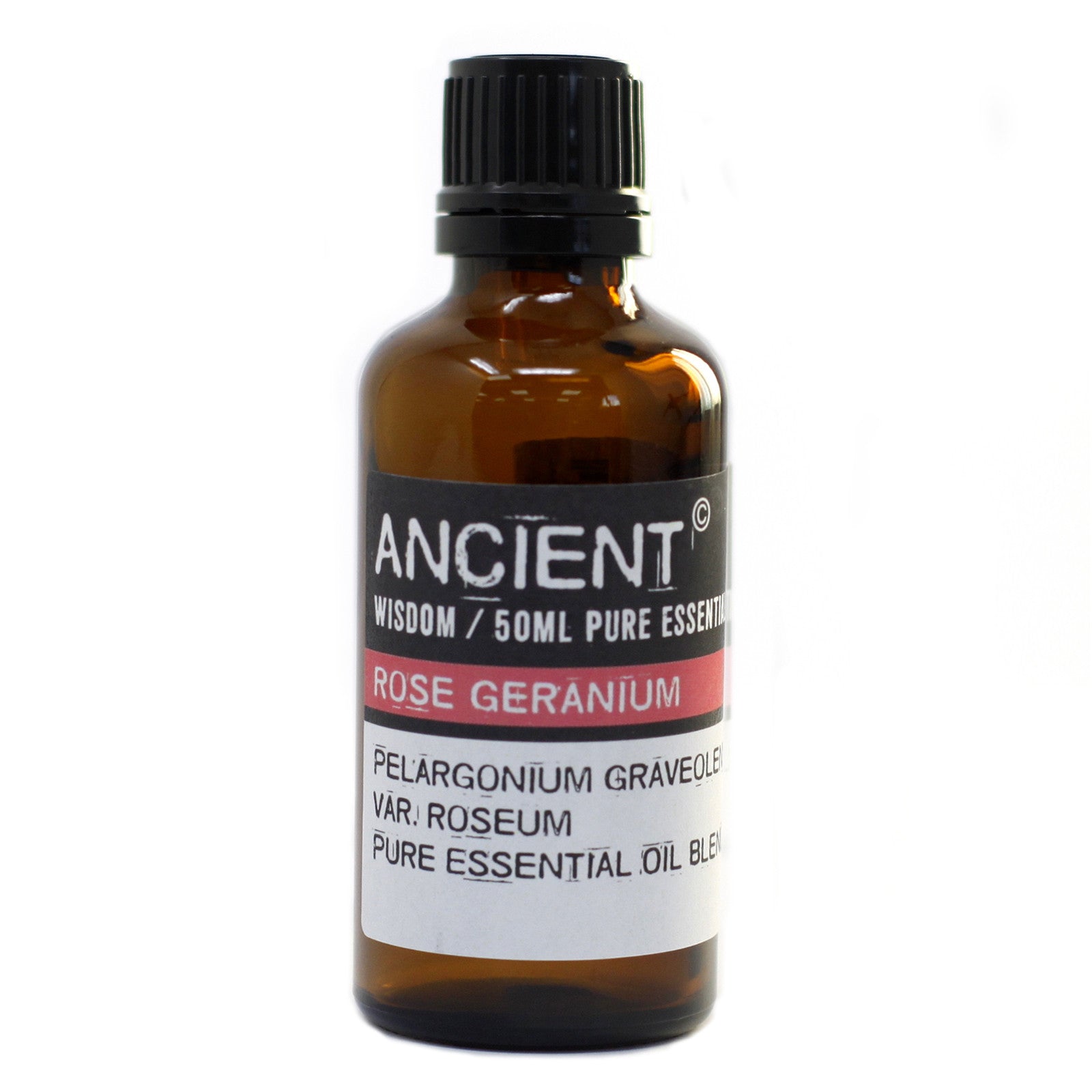 50ml Professional Essential Oil - Rose Geranium product packaging on clean background from Quintessential Holistic Health Ltd