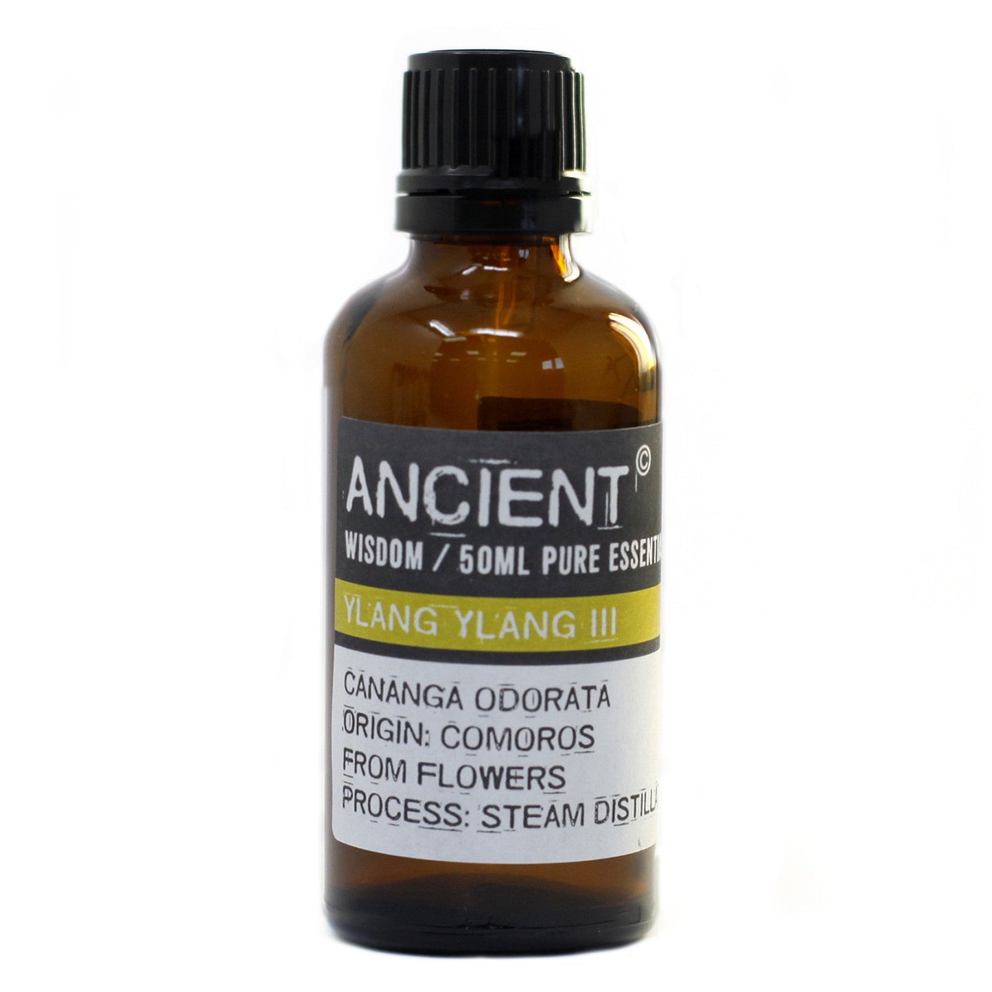 50ml Professional Essential Oil - Ylang Ylang III product packaging on clean background from Quintessential Holistic Health Ltd