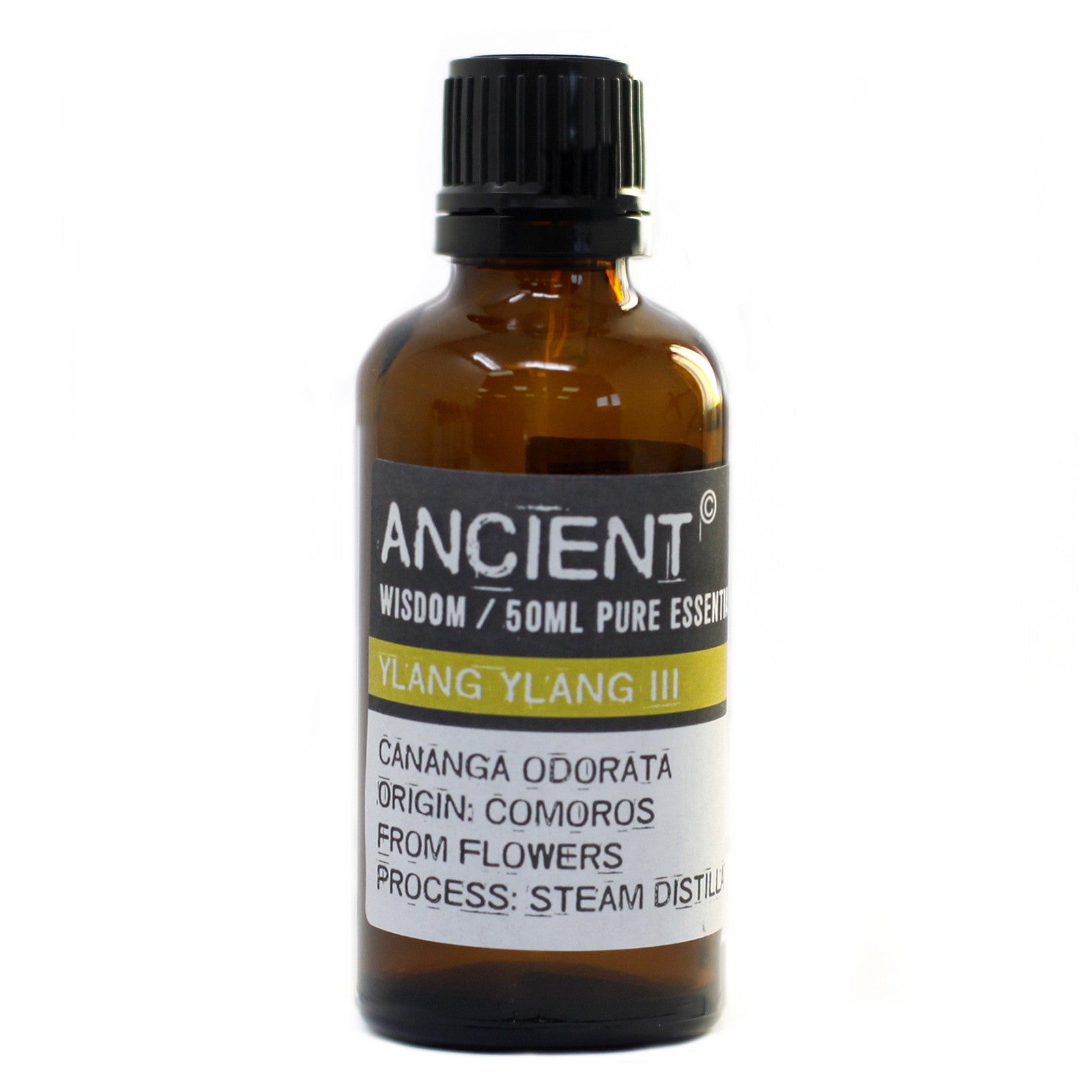 50ml Professional Essential Oil - Ylang Ylang III product packaging on clean background from Quintessential Holistic Health Ltd