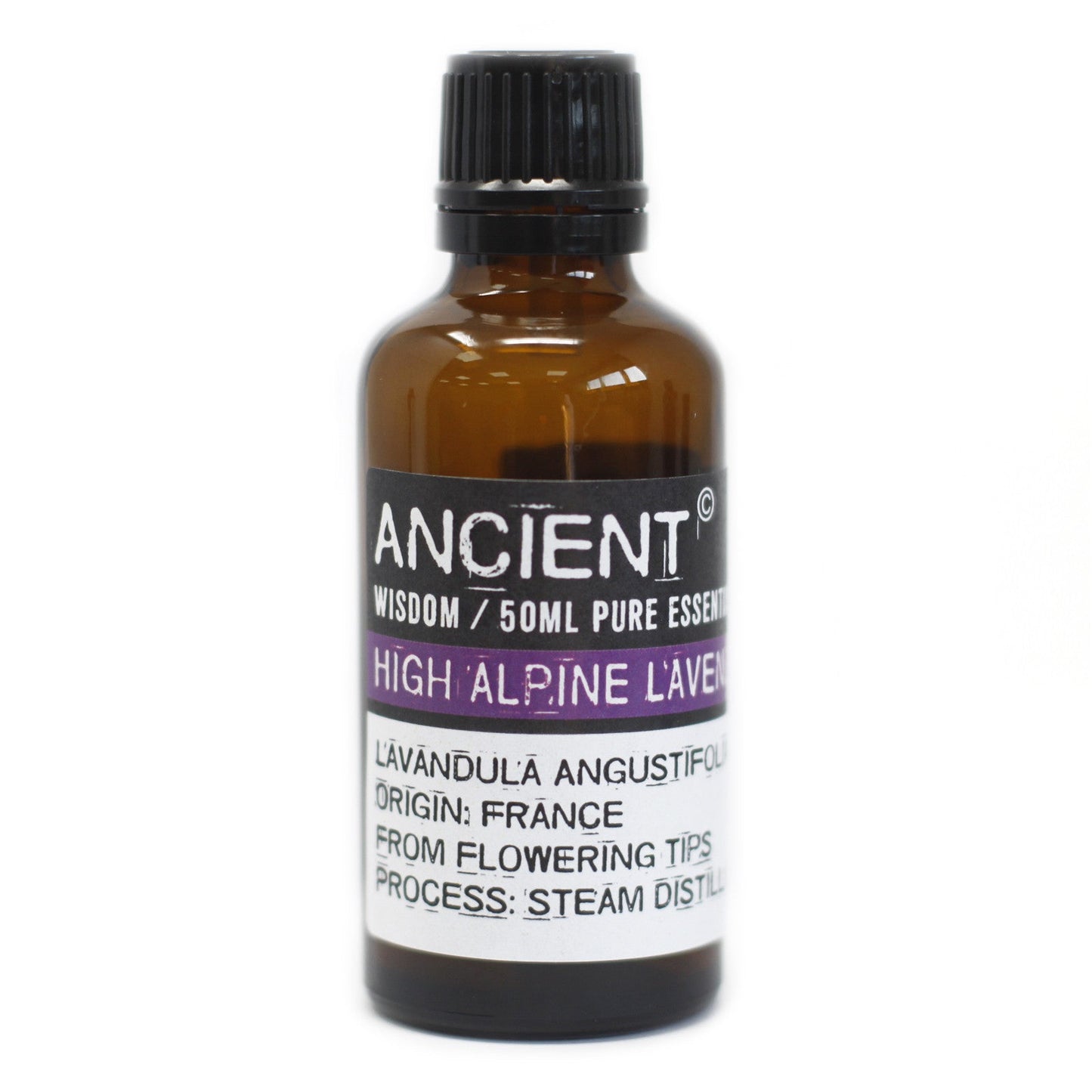 50ml Professional Essential Oil - High Alpine Lavender product packaging on clean background from Quintessential Holistic Health Ltd