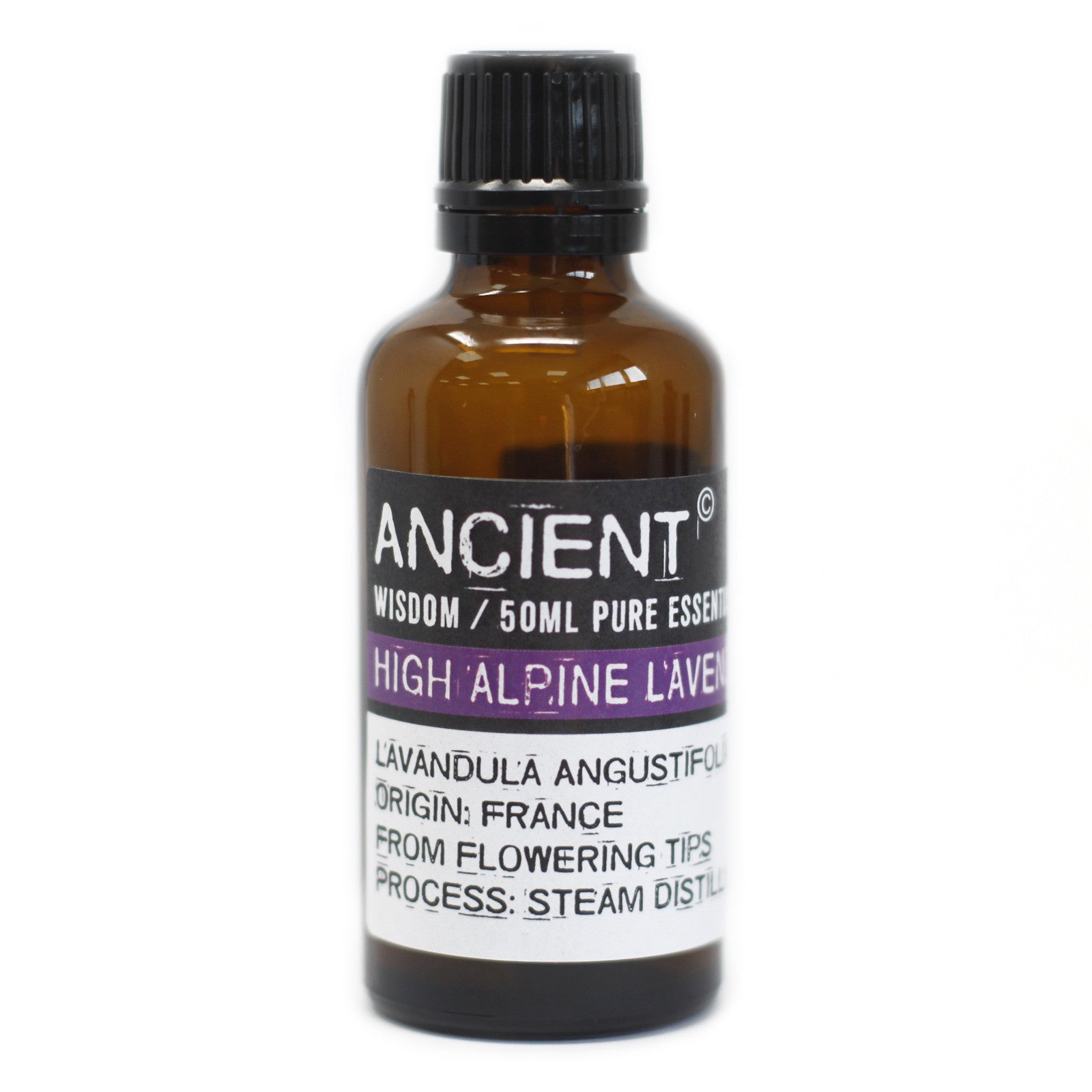 50ml Professional Essential Oil - High Alpine Lavender product packaging on clean background from Quintessential Holistic Health Ltd