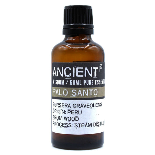 50ml Professional Essential Oil - Palo Santo product packaging on clean background from Quintessential Holistic Health Ltd