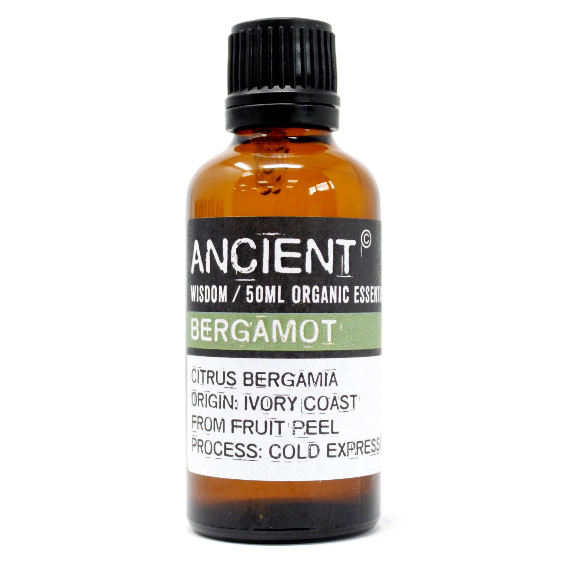 50ml Organic FCF Free Essential Oil - Bergamot product packaging on clean background from Quintessential Holistic Health Ltd
