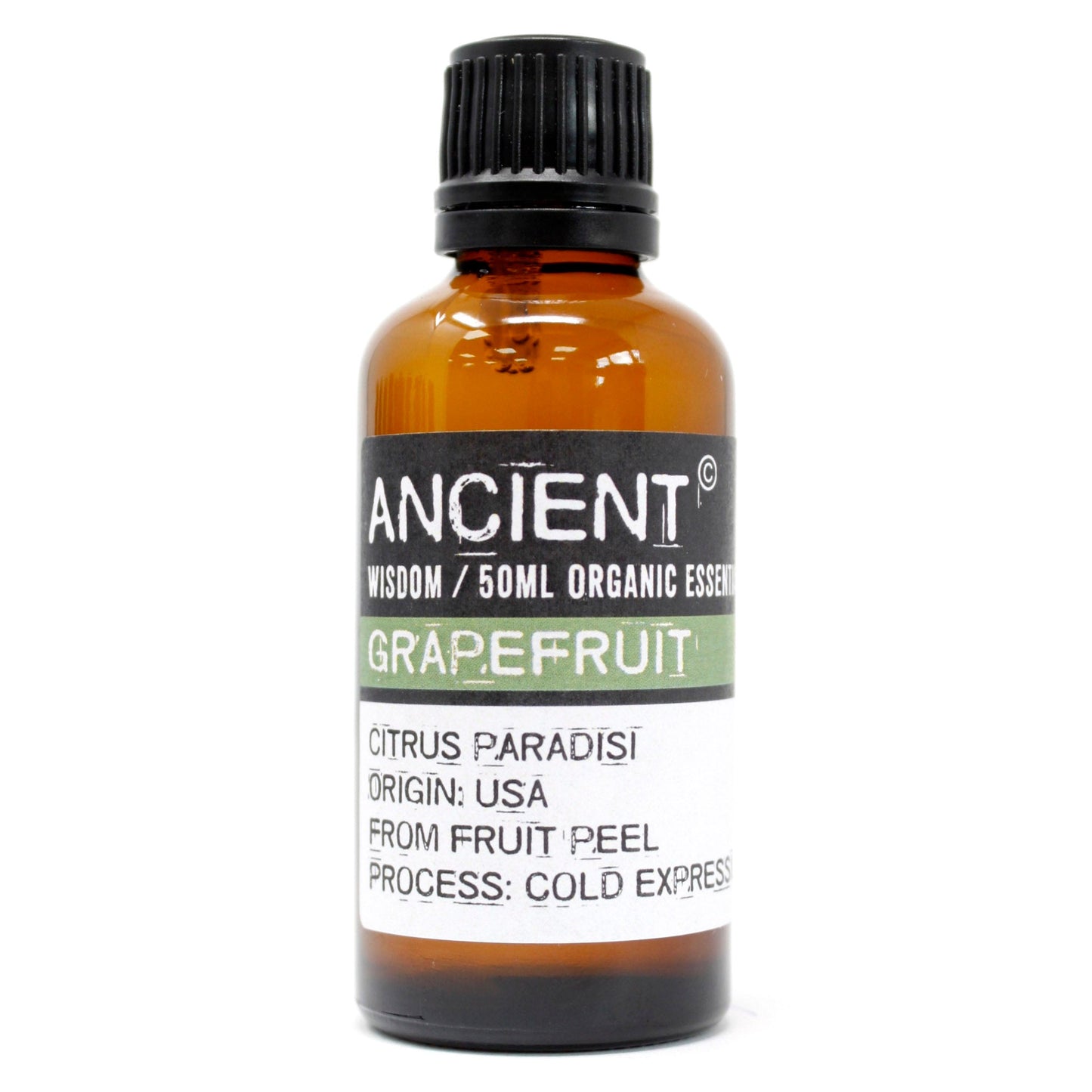 50ml Organic Essential Oil - Grapefruit product packaging on clean background from Quintessential Holistic Health Ltd