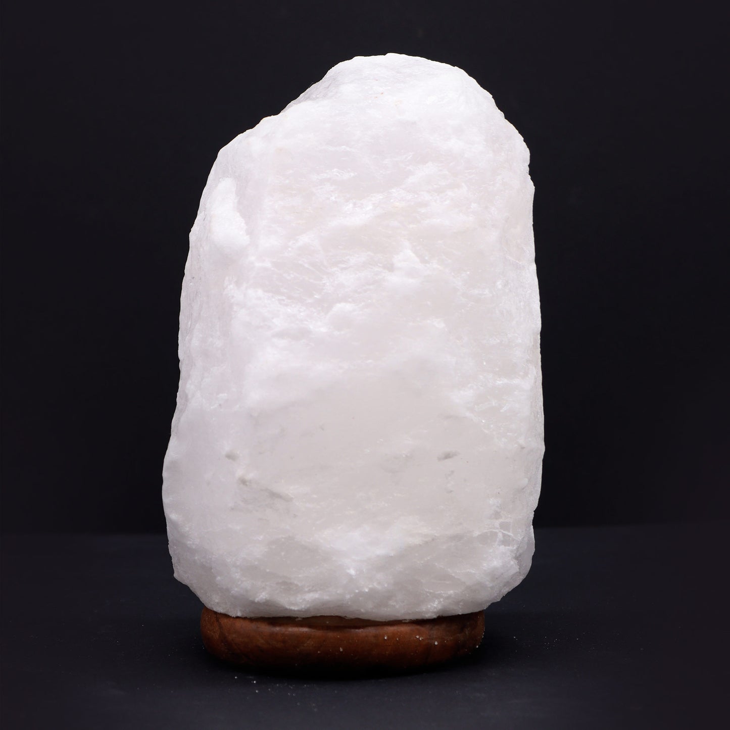 Hand Carved 240v Himalayan Salt Crystal Lamp with Base - White and Natural / 3Kg-5Kg product packaging on clean background from Quintessential Holistic Health Ltd