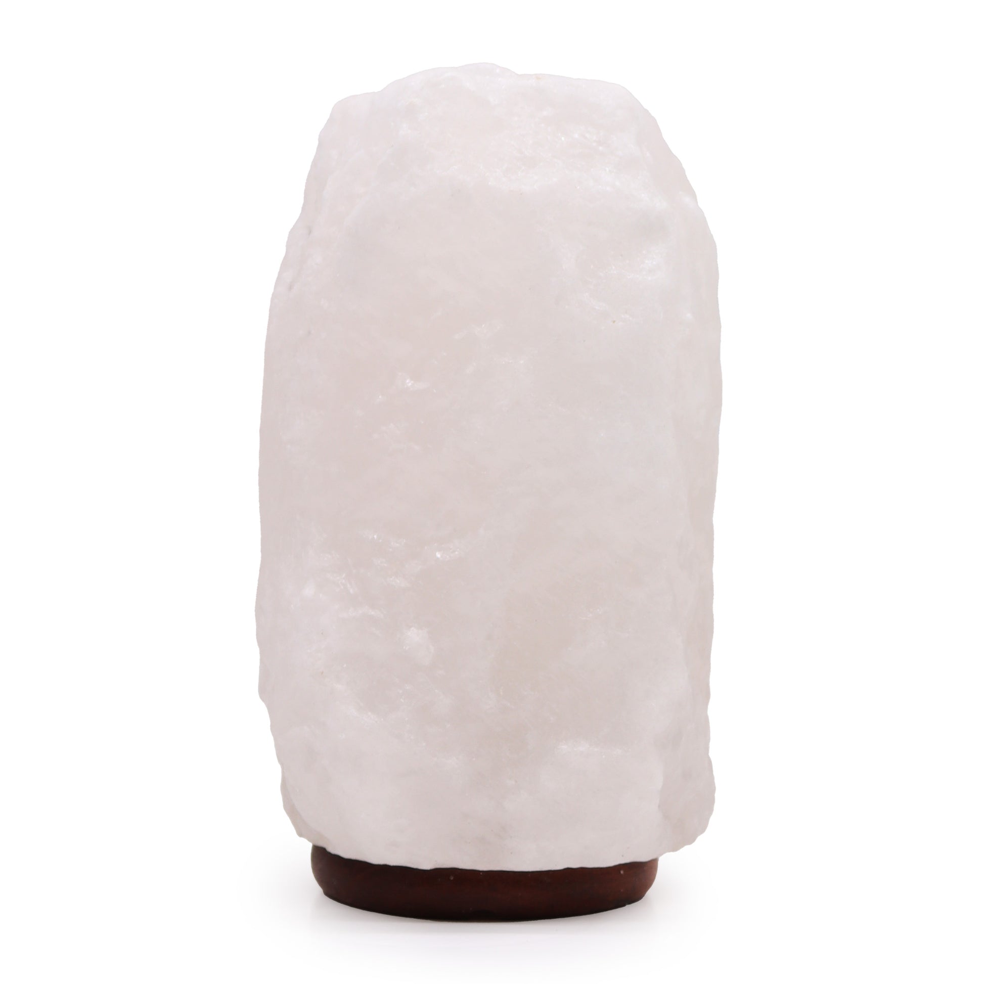 Hand Carved 240v Himalayan Salt Crystal Lamp with Base - White and Natural / 8Kg - 10Kg product packaging on clean background from Quintessential Holistic Health Ltd