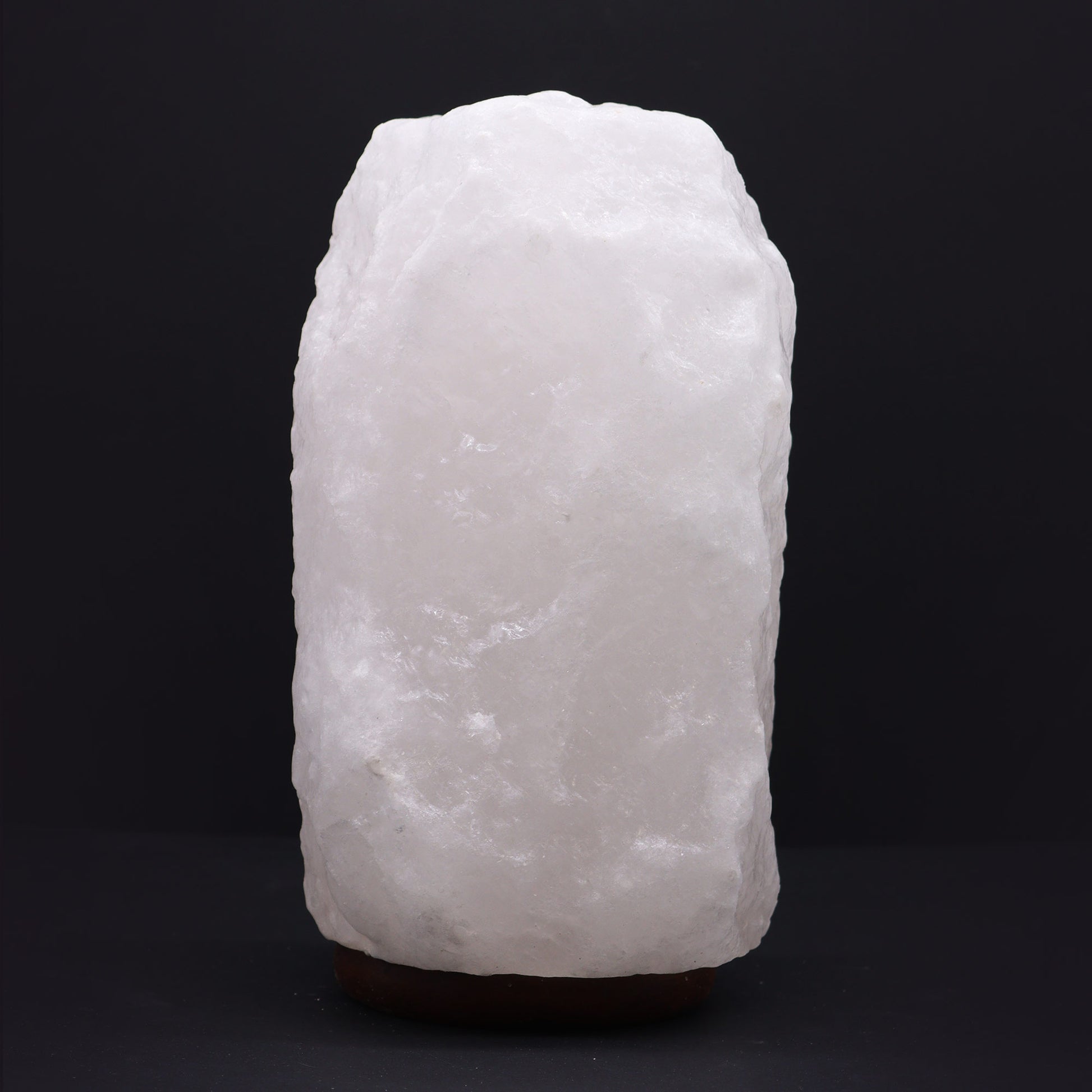 Hand Carved 240v Himalayan Salt Crystal Lamp with Base - White and Natural / 8Kg - 10Kg product packaging on clean background from Quintessential Holistic Health Ltd